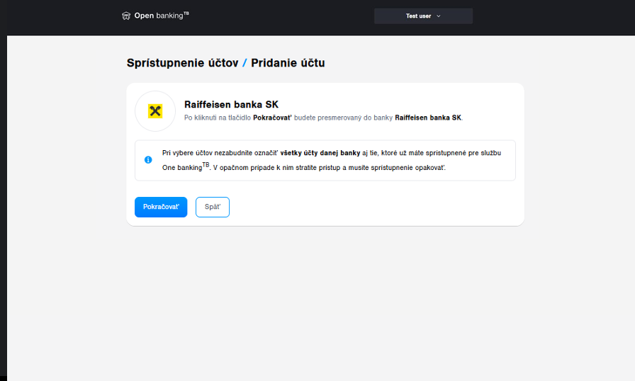Potvrdenie výberu Raiffeisen banky