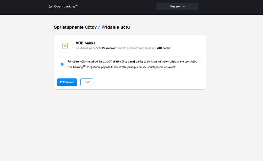 Potvrdenie výberu VÚB banky
